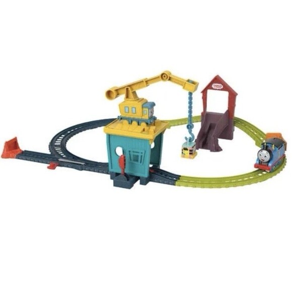 Thomas & Friends Motorized Toy Train Set Fix em Up Friends with Carly the Crane - Picture 8 of 9